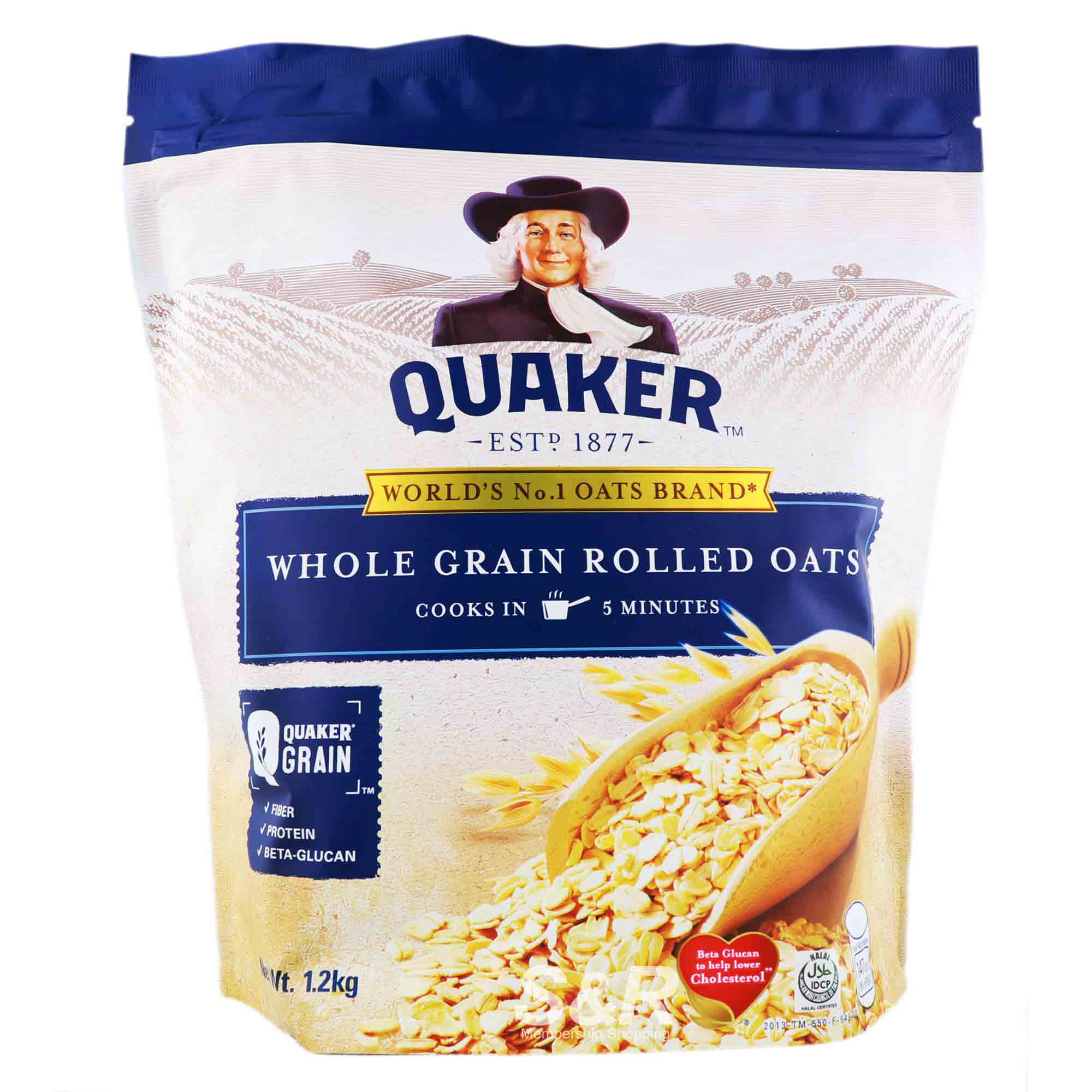 Quaker Whole Grain Rolled Oats 1.2kg Quaker Whole Grain Rolled Oats 1.2kg